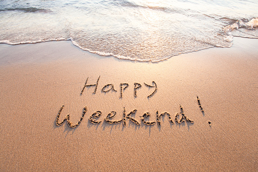 happy weekend, greeting card